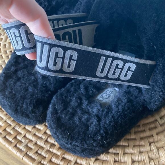 Ugg Oh Yeah Sherpa Black Slippers Women’s 10 - Picture 4 of 8